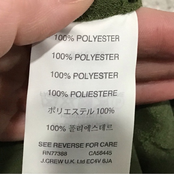 J. CREW Turner Pant Joggers Crepe Olive Green Elastic Waist Zipper Pockets Sz 0 - Picture 5 of 7